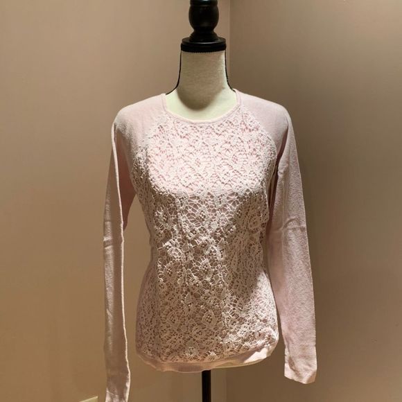 Elle Pink Floral Embroidered Sweater Sma - Picture 2 of 4